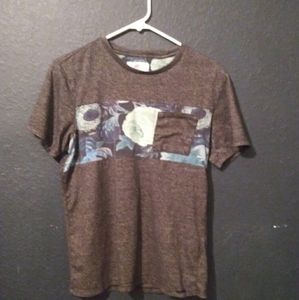 On the Byas Dark Grey Floral Stripped shirt